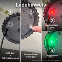 BRILONER akumulátorová LED stojanová lampa 3 v 1, postupne stmievateľná, dotyková, vonkajšia LED stojanová lampa, bezdrôtová, čierna 9