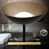 BRILONER LED Álló Lámpa Érintésvezérléses Dimmerrel, Akkumulátoros, 170 cm, Fekete 6