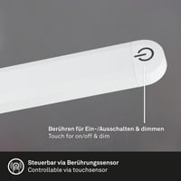BRILONER LED podna lampa s prigušivanjem, rotirajućim svjetlom za čitanje, upravljanjem na dodir, neizravnim osvjetljenjem, dekoracija za dnevni boravak, bijela 4