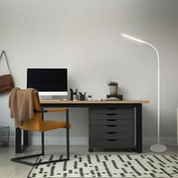 BRILONER LED podna lampa s prigušivanjem, rotirajućim svjetlom za čitanje, upravljanjem na dodir, neizravnim osvjetljenjem, dekoracija za dnevni boravak, bijela 7