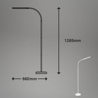 BRILONER LED podna lampa s prigušivanjem, rotirajućim svjetlom za čitanje, upravljanjem na dodir, neizravnim osvjetljenjem, dekoracija za dnevni boravak, bijela 8