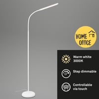 BRILONER LED podna lampa s prigušivanjem, rotirajućim svjetlom za čitanje, upravljanjem na dodir, neizravnim osvjetljenjem, dekoracija za dnevni boravak, bijela 2