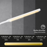 BRILONER LED podna lampa s prigušivanjem, rotirajućim svjetlom za čitanje, upravljanjem na dodir, neizravnim osvjetljenjem, dekoracija za dnevni boravak, bijela 3