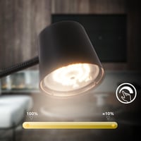 LED stojaca lampa BRILONER s dotykovým ovládaním, plynule stmievateľná, s vymeniteľnou batériou a svetelným zdrojom, 126,5 cm, čierna, do obývačky 3