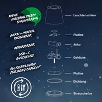LED stojaca lampa BRILONER s dotykovým ovládaním, plynule stmievateľná, s vymeniteľnou batériou a svetelným zdrojom, 126,5 cm, čierna, do obývačky 10