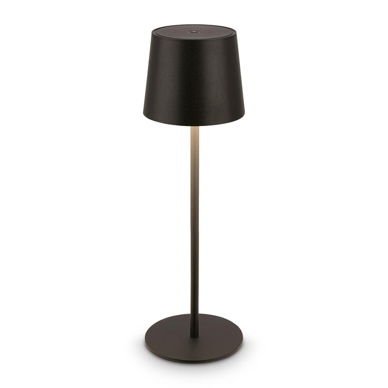 BRILONER LED stolna lampa, upravljanje na dodir, na baterije, IP44 - 11x34,5 cm, crna