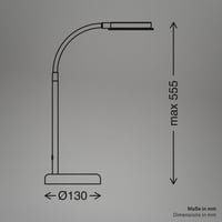 Lampă de birou LED BRILONER cu control tactil, reglabilă treptat, rotativă, lampă de citit, veioză, Home Office, 32,5x13x40 cm, negru 9