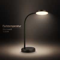 Lampă de birou LED BRILONER cu control tactil, reglabilă treptat, rotativă, lampă de citit, veioză, Home Office, 32,5x13x40 cm, negru 8