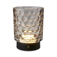 BRILONER bežična LED stolna svjetiljka s IP44 staklenim sjenilom, dodirno prigušivanje svjetlosti, zamjenjiva baterija i izvor svjetlosti, noćna svjetiljka, 15x11 cm, siva 1