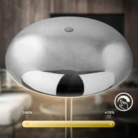 BRILONER LED stolna svjetiljka, bežična, IP44, s touch prigušivačem, izmjenjivom baterijom i kromiranim dizajnom, vanjska svjetiljka za čitanje, 19,5x30,5 cm 6