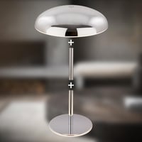 BRILONER LED stolna svjetiljka, bežična, IP44, s touch prigušivačem, izmjenjivom baterijom i kromiranim dizajnom, vanjska svjetiljka za čitanje, 19,5x30,5 cm 5