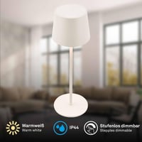 BRILONER LED stolna svjetiljka, bežična, IP44, s funkcijom dodira, prigušiva, s izmjenjivom baterijom i izvorom svjetlosti, noćna svjetiljka za čitanje 2