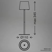 BRILONER LED stolna svjetiljka, bežična, IP44, s funkcijom dodira, prigušiva, s izmjenjivom baterijom i izvorom svjetlosti, noćna svjetiljka za čitanje 8