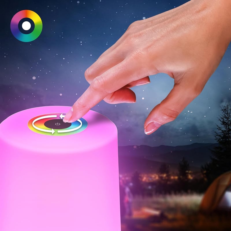 BRILONER LED Asztali Lámpa RGBW Érintésvezérelt Akkumulátoros IP44