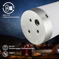 BRILONER LED Asztali Lámpa RGBW Érintésvezérelt Akkumulátoros IP44 10