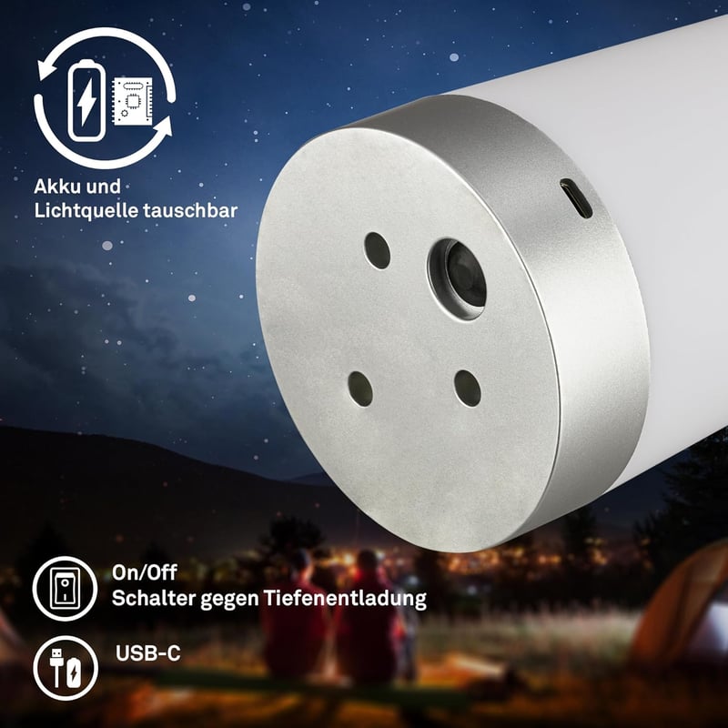 BRILONER LED Asztali Lámpa RGBW Érintésvezérelt Akkumulátoros IP44