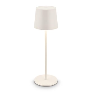 Bezdrôtová LED stolná lampa Briloner, IP44, s dotykovým ovládaním, stmievateľná - antikbiela - 11x34,5 cm