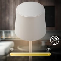 BRILONER LED Asztali Lámpa Vezeték Nélküli IP44 Érintésvezérléssel Dimmer Akkumulátor 6