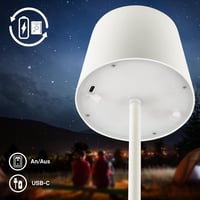 BRILONER LED Asztali Lámpa Vezeték Nélküli IP44 Érintésvezérléssel Dimmer Akkumulátor 7