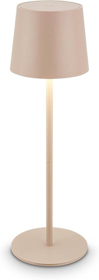 BRILONER LED Asztali Lámpa Vezeték Nélküli IP44 Érintésvezérléssel Dimmer Akkumulátor - 11x33 cm, Beige 1
