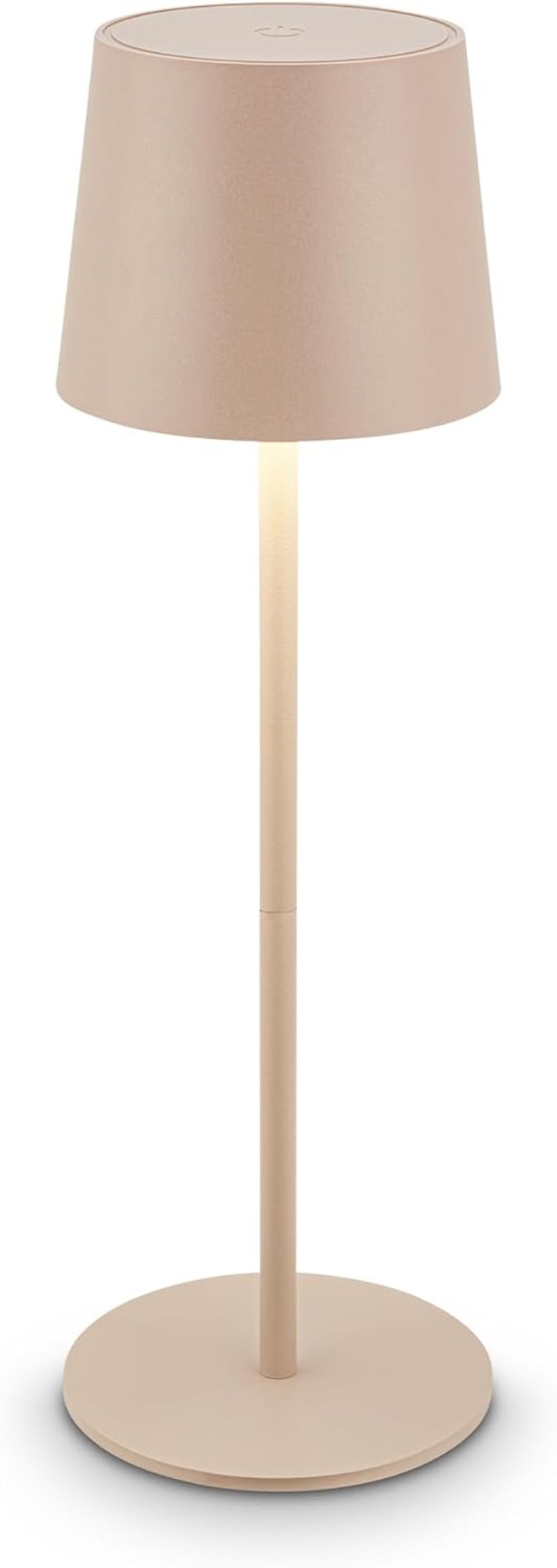 BRILONER LED Asztali Lámpa Vezeték Nélküli IP44 Érintésvezérléssel Dimmer Akkumulátor - 11x33 cm, Beige