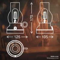 BRILONER LED stolna svjetiljka bežična IP44 touch funkcija prigušiva zamjenjiva baterija kamperska svjetiljka vanjska antikna uljna svjetiljka 10,5x17,5 cm antracit 8