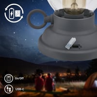 BRILONER LED stolna svjetiljka bežična IP44 touch funkcija prigušiva zamjenjiva baterija kamperska svjetiljka vanjska antikna uljna svjetiljka 10,5x17,5 cm antracit 6