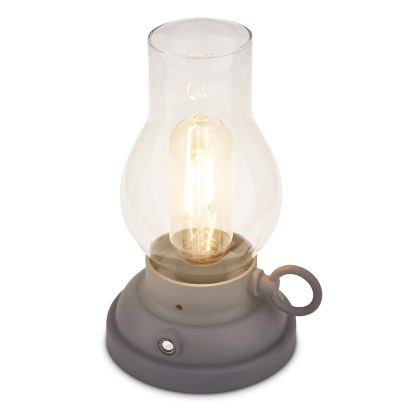 BRILONER LED stolna svjetiljka bežična IP44 touch funkcija prigušiva zamjenjiva baterija kamperska svjetiljka vanjska antikna uljna svjetiljka 10,5x17,5 cm antracit