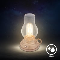 BRILONER LED Asztali Lámpa Vezeték Nélküli IP44 Touch Funkció Dimmelhető Cserélhető Akkumulátor Kültéri Olajlámpa Antik Stílus 10,5x17,5 cm Bézs 7