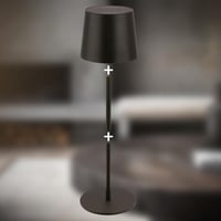 Lampă de birou LED BRILONER, cu control tactil, pe baterii, IP44 - 11x34,5 cm, negru 9