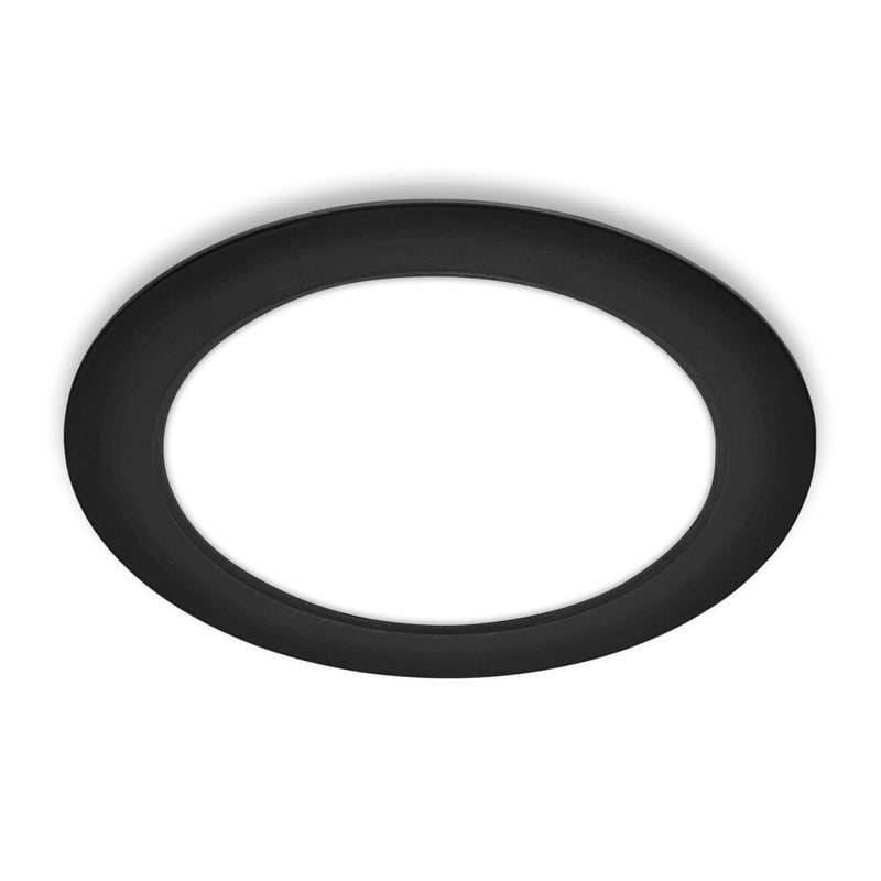 Spot LED încastrabil BRILONER 18W 1980lm lumină albă neutră, plafonieră plată 22x3 cm, negru, 230V