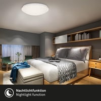Stropné LED svietidlo BRILONER s hviezdnym efektom, stmievateľné, nastaviteľná teplota chromatickosti, 48 W, 4000 lm, priemer 49,5 cm 4