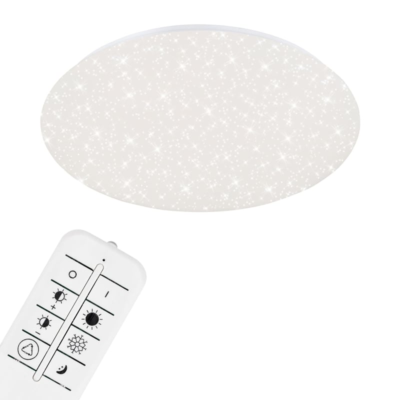 Stropné LED svietidlo BRILONER s hviezdnym efektom, stmievateľné, nastaviteľná teplota chromatickosti, 48 W, 4000 lm, priemer 49,5 cm