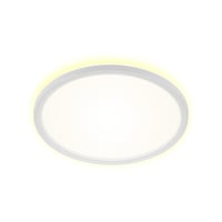 BRILONER LED kupaonska stropna svjetiljka s pozadinskim osvjetljenjem, IP44, 18W, 2400 lm, ultratanka, neutralna bijela, 290x35 mm, bijela 1