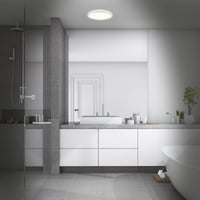 BRILONER LED kupaonska stropna svjetiljka s pozadinskim osvjetljenjem, IP44, 18W, 2400 lm, ultratanka, neutralna bijela, 290x35 mm, bijela 2