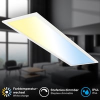 BRILONER LED stropna svjetiljka 100x25x6 cm, s daljinskim upravljačem, prigušiva, toplo-hladno bijelo svjetlo, IP44 zaštita, za kupaonicu, spavaću sobu, radionicu 2