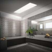 BRILONER LED stropna svjetiljka 100x25x6 cm, s daljinskim upravljačem, prigušiva, toplo-hladno bijelo svjetlo, IP44 zaštita, za kupaonicu, spavaću sobu, radionicu 3