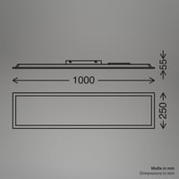 BRILONER LED stropna svjetiljka 100x25x6 cm, s daljinskim upravljačem, prigušiva, toplo-hladno bijelo svjetlo, IP44 zaštita, za kupaonicu, spavaću sobu, radionicu 8