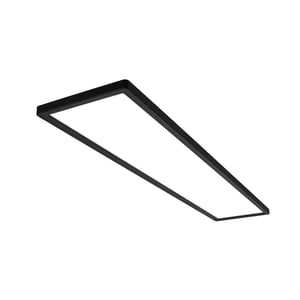 BRILONER LED stropna svjetiljka 98x20 cm, 3 cm tanka, s neizravnim svjetlom, 36W 4800lm, neutralno bijelo svjetlo, crna, panel svjetiljka za dnevni boravak