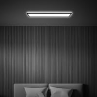 LED stropné svietidlo BRILONER 98x20 cm, ultratenké 3 cm, s nepriamym osvetlením, 36W 4800lm, neutrálne biele svetlo, čierne, panelové svietidlo do obývačky 4