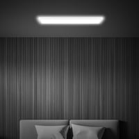 BRILONER LED stropna svjetiljka 98x20x3 cm, s neizravnim osvjetljenjem, plosnat dizajn, neutralno bijelo svjetlo, rasvjeta za dnevni boravak i kuhinju, bijela 4