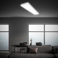 BRILONER LED stropna svjetiljka 98x20x3 cm, s neizravnim osvjetljenjem, plosnat dizajn, neutralno bijelo svjetlo, rasvjeta za dnevni boravak i kuhinju, bijela 3