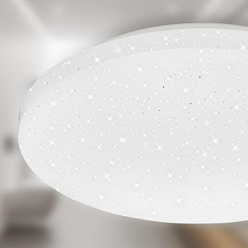 BRILONER LED Mennyezeti Lámpa Csillag Dekorációval IP44 275mm Fehér - 27 cm, Starry sky