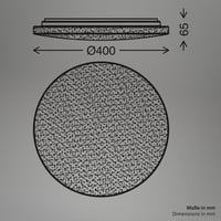 Plafonieră LED Briloner cu decor stelar, IP44, pentru baie și spații umede, lumină albă neutră, 40x6,5 cm, alb 6