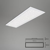 BRILONER LED stropna svjetiljka sa zvjezdanim nebom, bijela, 100x25x6,5 cm, prigušiva, s daljinskim upravljačem, toplo-hladno bijelo svjetlo, dnevni panel 2