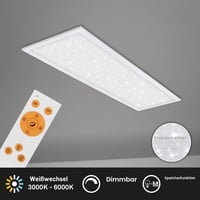 BRILONER LED stropna svjetiljka sa zvjezdanim nebom, bijela, 100x25x6,5 cm, prigušiva, s daljinskim upravljačem, toplo-hladno bijelo svjetlo, dnevni panel 3