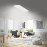 BRILONER LED stropna svjetiljka sa zvjezdanim nebom, bijela, 100x25x6,5 cm, prigušiva, s daljinskim upravljačem, toplo-hladno bijelo svjetlo, dnevni panel 7