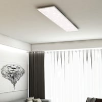 BRILONER LED stropna svjetiljka sa zvjezdanim nebom, bijela, 100x25x6,5 cm, prigušiva, s daljinskim upravljačem, toplo-hladno bijelo svjetlo, dnevni panel 5