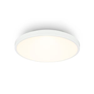 Plafonieră LED BRILONER cu panou decorativ, lumină alb cald, 10W, 1200lm, iluminat pentru living, bucătărie, hol, 24x6 cm, alb