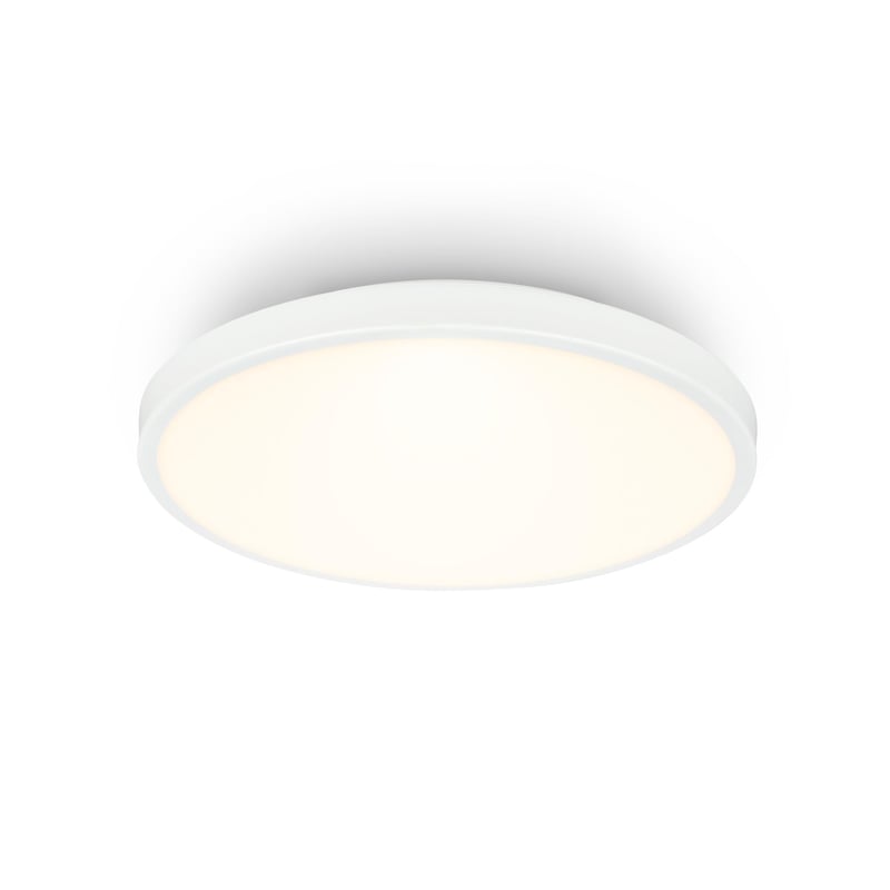 Plafonieră LED BRILONER cu panou decorativ, lumină alb cald, 10W, 1200lm, iluminat pentru living, bucătărie, hol, 24x6 cm, alb